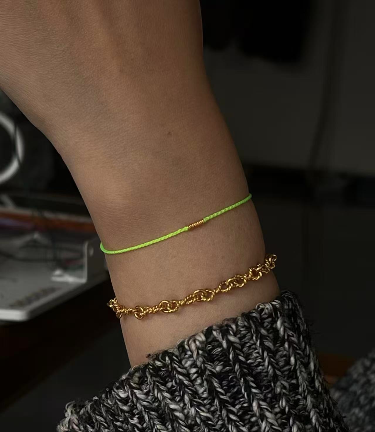 Bracelet-Simple Rainbow Color Bracelet with Seven Colors