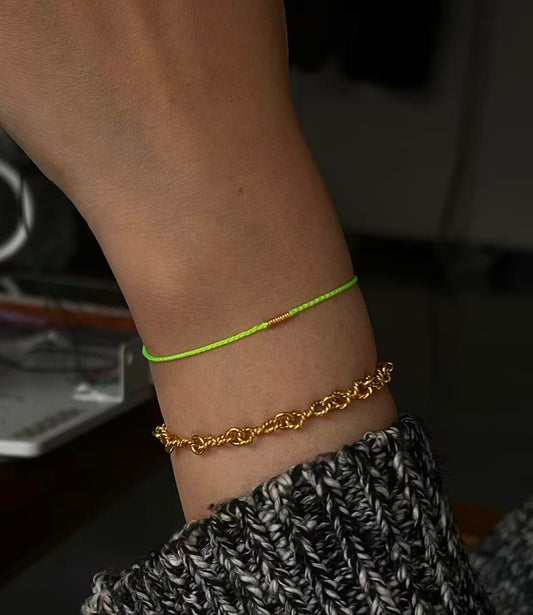 Bracelet-Simple Rainbow Color Bracelet with Seven Colors